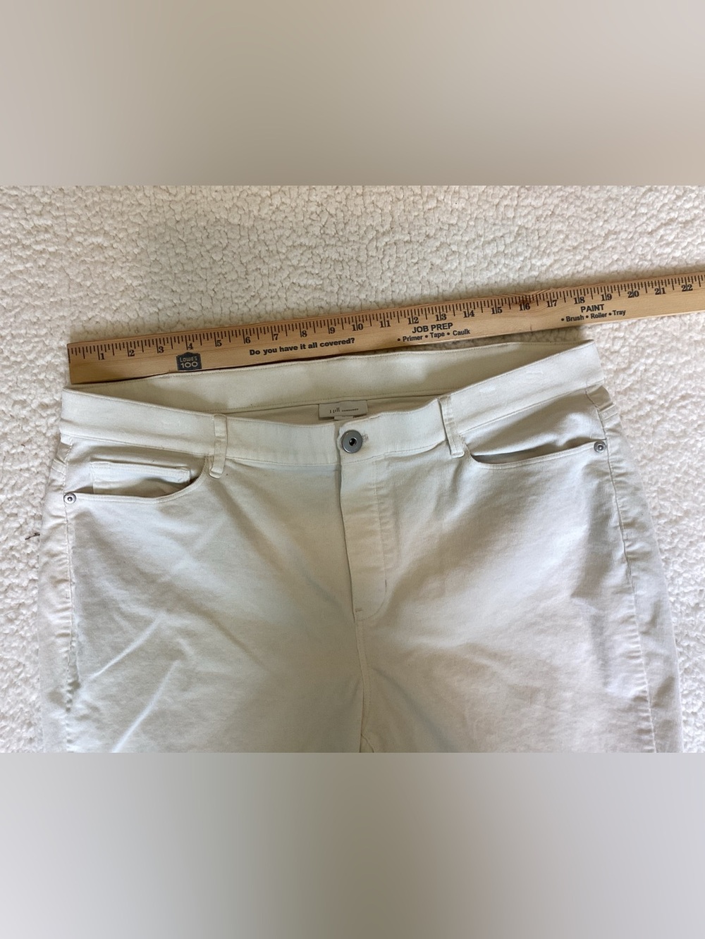 J.Jill Ivory Corduroy Pants XL Straight Leg Quiet Luxury Coastal - Picture 3 of 7